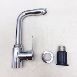 Grifo de Lavabo de Acero Inoxidable, Monomando, Montaje en Cubierta, Válvula de Cerámica, Estilo Moderno - Product Image 2