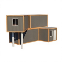 Conteneur d'expédition modifié personnalisable, villa modulaire en acier préfabriquée moderne et respirante, espace de vie extérieur portable