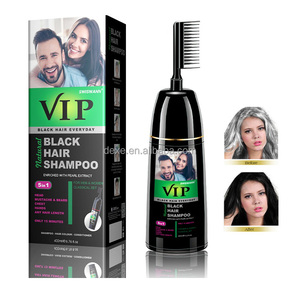 <span class=keywords><strong>DEXE</strong></span> VIP Easy Salon Personnel Nouvelle Couleur Magique Cheveux Noirs Permanents Bio Shampooing Colorant avec Peigne pour Hommes Femmes Usage Domestique en Gros - Product Image 3