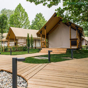 Tente de glamping écologique préfabriquée en bois durable Safari Lodge pour les <span class=keywords><strong>campings</strong></span> Tente de safari modulaire en acier de luxe pour les centres de villégiature - Product Image 5