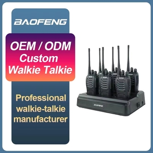 Walkie Talkie Personalizable para 6 Personas, Modelo <span class=keywords><strong>BF</strong></span> 888S, Juego Completo con Auriculares, Cargador de 6 Conexiones, UHF de Largo Alcance, Resistente al Agua - Product Image 1