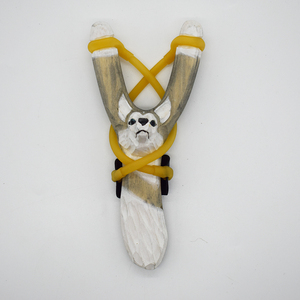 Handgefertigte Holzschnitzerei Cartoon-Tier Schleuder für Kinderspielzeug - Product Image 2