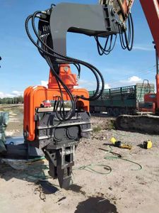 Marteau vibrant modifié pour excavatrice, machine efficace pour le battage de pieux en béton photovoltaïque et de pieux en I - Product Image 4