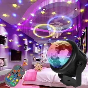 YSH Mini Yellow Stars LED Star Projector Colorful Night Lighting Voice control Colorful Nebula Lamp for Bedroom Party Kids