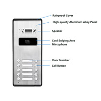 Système d'interphone audio à 2 fils fourni par l'usine, clavier métallique étanche pour villa et immeuble d'appartements en extérieur