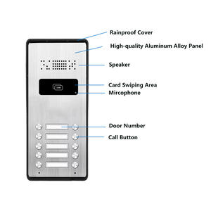 Système d'interphone audio à 2 fils fourni par l'usine, clavier métallique étanche pour villa et immeuble d'appartements en extérieur - Product Image 4