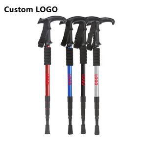 Canettes <span class=keywords><strong>de</strong></span> Trekking pliables en aluminium, Canes bon marché résistantes, pliables, vente en gros, Alpenstock, en chine - Product Image 4