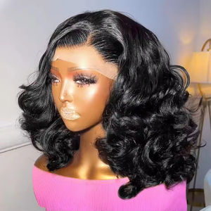 Peluca de Cabello Humano Ondulado Vietnamita Virgen con Frente de Encaje HD 4x4 5x5, Densidad 250, de Lujo, sin Pegamento, para Mujeres Negras, Peluca con Frente de Encaje Económica - Product Image 3