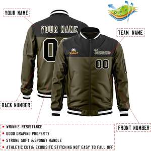 แจ็คเก็ตเบสบอลน้ำหนักเบาแบบสั่งทำปี 2025 สำหรับผู้ชาย ผู้หญิง และเยาวชน เสื้อแจ็คเก็ตวาร์ซิตี้แบบเย็บติดซิป ไซส์ใหญ่พิเศษ XS - Product Image 2