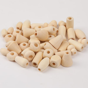 Cuentas de madera de haya natural, formas mixtas, pulidas, para la fabricación de joyas, accesorios de bricolaje, varios tamaños, venta al por mayor, en stock. - Product Image 2