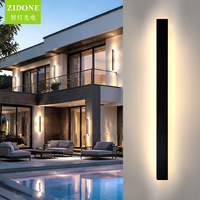 Corps en aluminium, étanche IP65, décoration d'hôtel, villa, maison, salon, lampe murale linéaire longue à LED pour chevet