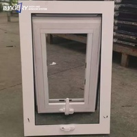 Fenêtre à auvent en aluminium, style américain, design européen, noire, moderne, pour la rénovation intérieure des maisons, des hôtels et des halls.