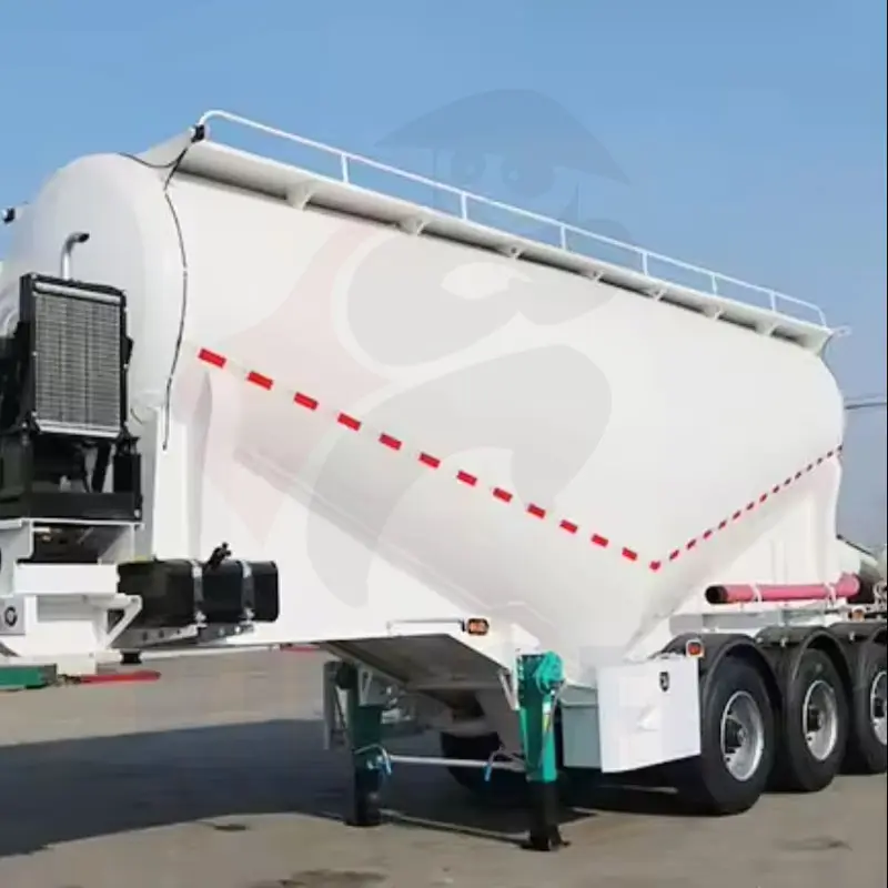 China Dry Bulk Cement Trailer 3 Axle Bulk Cement Tank Trailer Powder Bulk Cement Tanker Trailer