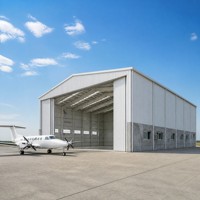 Hangar préfabriqué en structure métallique pour les installations de stockage d'avions et les projets de bâtiments aéronautiques à grande portée