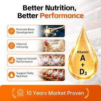 Complément nutritionnel à l'huile de foie de morue avec vitamines A et D3 pour l'alimentation des volailles