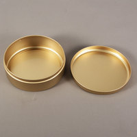 Boîte métallique ronde vide personnalisée en usine, gaufrée, OEM ODM, pour dattes, baklava, gâteaux, biscuits, desserts, qualité alimentaire, emballage cadeau