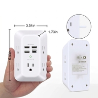 Multiprise murale intelligente US avec ports USB (PD 20W) et protection contre les surtensions USB-C, prise blanche pour la maison et la cuisine