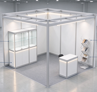 Stand d'exposition commercial 10x10 pieds en aluminium, montage rapide, pour roadshow à Dubaï, Émirats arabes unis