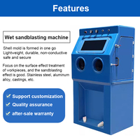 Machine de sablage liquide de type boîte de haute qualité et durable armoire de soufflage de vapeur sans poussière