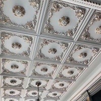 Médaillons muraux décoratifs en polyuréthane couleur cuivre antique, médaillons de carrelage pour la décoration du plafond des salles de banquet