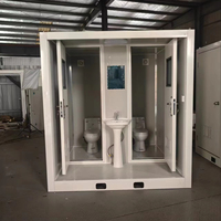 Boîtier en acier préfabriqué portable avec conteneur détachable pour hôtels comprenant un matériau de panneau sandwich pour l'utilisation des toilettes