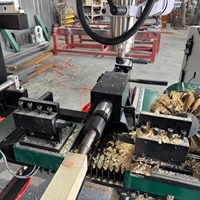 Tour à bois CNC entièrement automatique modèle 1530, mono-broche, alimentation automatique, pour la production de pieds de meubles, escaliers et poutres