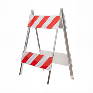 Segnale Stradale Riflettente a Doppia Faccia da 32 Pollici, Alta Visibilità, Struttura a A in Ferro per Controllo del Traffico e Sicurezza Stradale - Product Image 1