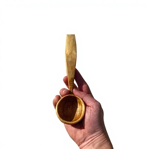 Cuillère à café en bois écologique avec long manche, cuillère doseuse réutilisable, finition miroir, capacité 10ml/20ml/30ml - Product Image 3