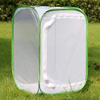 Cage pliable pour animaux de compagnie à motif solide avec fermeture à glissière Cage à insectes et filet à papillons pour insectes pour les propriétaires d'animaux domestiques