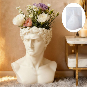 Moule en silicone David Figure Statue, forme de <span class=keywords><strong>buste</strong></span> grec en silicone pour artisanat DIY, pot en béton, résine époxy, <span class=keywords><strong>argile</strong></span>, moule en ciment - Product Image 6
