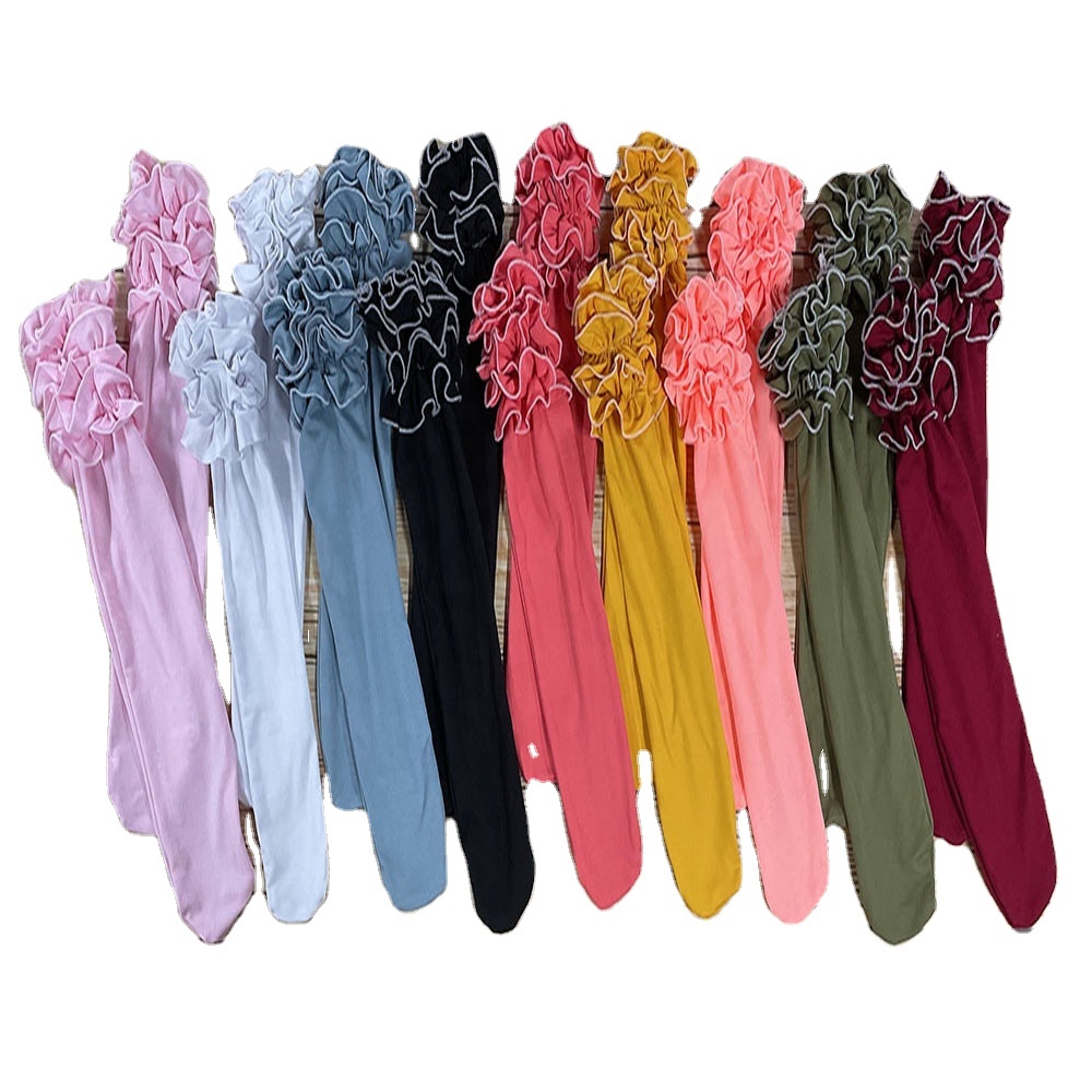 2021 autumn baby girls new design ruffle edge medium breath multi colors milk silk socks