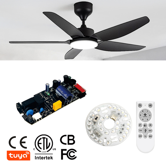 CE & ERP Certified EU Standard BLDC Ceiling Fan Controller 230V for DC Motor AC Light Module with 2.4G APP & Tuya APP Control
