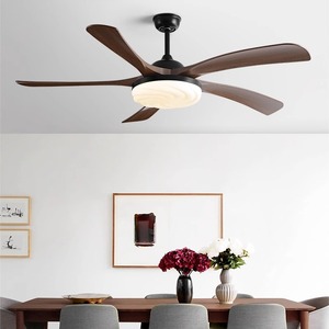 <span class=keywords><strong>2025</strong></span> mới phòng khách Trần Đèn Quạt đèn chùm 5 Lưỡi sắt 42 inch 6 tốc độ DC động cơ điều khiển từ xa LED thiết kế hiện đại - Product Image 1