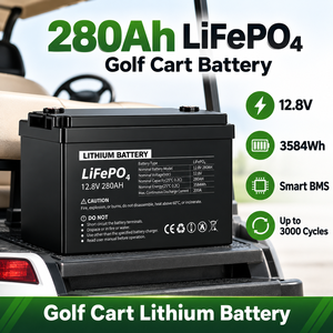แบตเตอรี่รถกอล์ฟ LiFePO4 12.8V 280Ah 3584Wh แบตเตอรี่ลิเธียม 12V แบบ Deep Cycle ใช้แทนแบตเตอรี่ตะกั่วกรด - Product Image 3