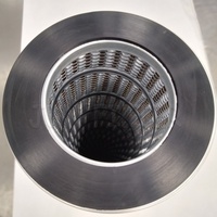 Élément filtrant coalescent plissé robuste avec cage en maille métallique renforcée pour filtration haute pression