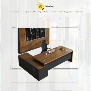 <span class=keywords><strong>Bureau</strong></span> de direction en bois en forme de L, moderne et luxueux, mobilier de <span class=keywords><strong>bureau</strong></span> pour PDG et managers - Product Image 3