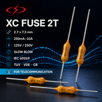 Fusible PICO XC FUSE 2T 2.7x7.3mm 250mA-10A à action retardée IEC 60269 TUV/VDE/CB pour équipements de télécommunications