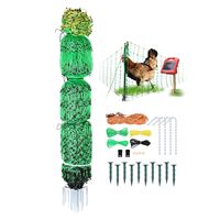 Kit de Filet Électrique pour Volaille 48 pi x 164 pi, Clôture Solaire Électrique pour Poulets, Canards et Dindes, Installation Facile, 0,53 Joule