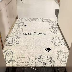 Jiaozhiyuan - Tapete de PVC con diseño de perro de dibujos animados, rectangular, antideslizante, para la entrada de la casa, con diseño novedoso, fácil de limpiar - Product Image 3