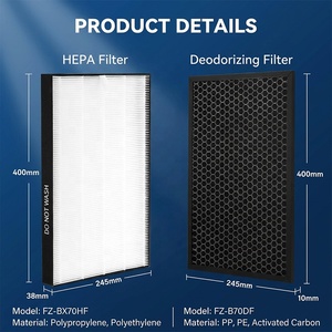 Kit de filtres purificateur d'air 2-en-1 FZ-BX70HF pour la collecte de poussière et kit de remplacement de désodorisant FZ-B70DF HEPA charbon actif pour usage domestique - Product Image 3