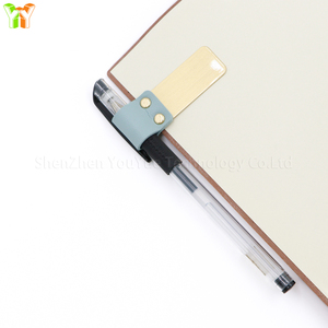 Porte-stylo en laiton avec logo gravé au laser, clip pour stylo <span class=keywords><strong>de</strong></span> <span class=keywords><strong>bureau</strong></span> scolaire, boucle pour stylo en cuir gravée, cadeau <span class=keywords><strong>de</strong></span> Noël, <span class=keywords><strong>accessoire</strong></span> pour carnet <span class=keywords><strong>de</strong></span> voyage - Product Image 4