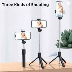 Lampe de remplissage 700 mm sans fil Bluetooth, perche à <span class=keywords><strong>selfie</strong></span> pliable, mini trépied avec télécommande pour iOS et Android - Product Image 2