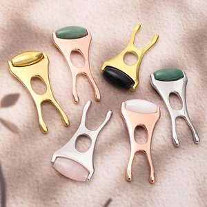 Offre Spéciale : Outil de Beauté en Métal pour le Visage et le Nez, Roulau de Jade Obsidienne, Curette Nasale, pour le Lifting et le Raffermissement de la Peau - Product Image 2
