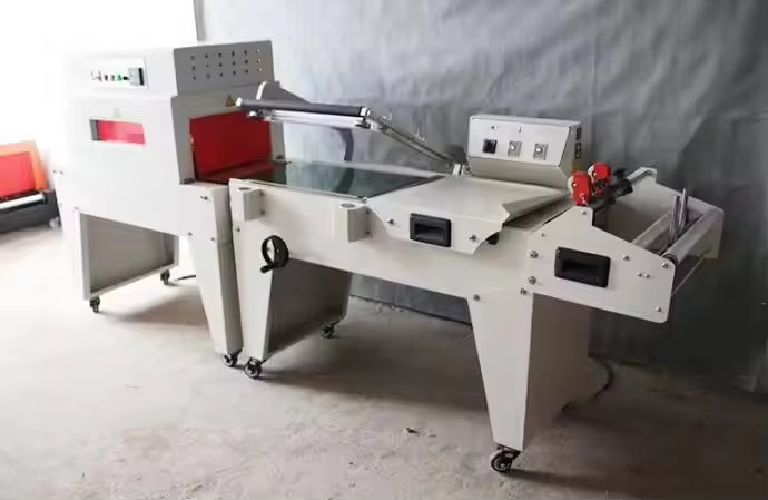 Semi Automatic L Bar Sealer Heat Shrink Film Wrapping Packing Machine for Case Box, Bottle