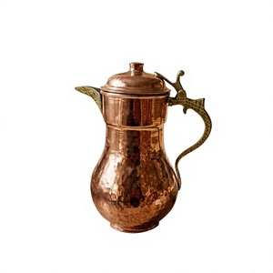 Vintage Hammered Copper Water Pitcher 1.7L Handmade Eco-Friendly Jug for Drinks & Wedding Use Classic Design - Product Image 6