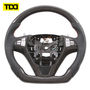 Volante Deportivo TDD de Fibra de Carbono Real Compatible con Hyundai Coolpad, Estilo Deportivo 09-16 Genesis - Product Image 4