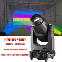 AOPU 500W 3-en-1 Projecteur LED à tête mobile avec fonctions de découpe de gobos, de cadrage de profil et d'effet CTO CMY, faisceau, spot et wash BSW