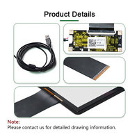 Écran tactile multipoint PCAP de 8 pouces, interface USB I2C, panneau numériseur Plug and Play pour affichage commercial