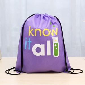 210D Waterproof <b>Drawstring</b> <b>Backpacks</b> Portable Foldable String Cinch Sack Pack Storage Sports Polyester Gift Bags - Product Image 1