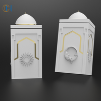 C & H Mosquée arabe du Ramadan Bocaux à bougies en béton de ciment de style islamique du Ramadan